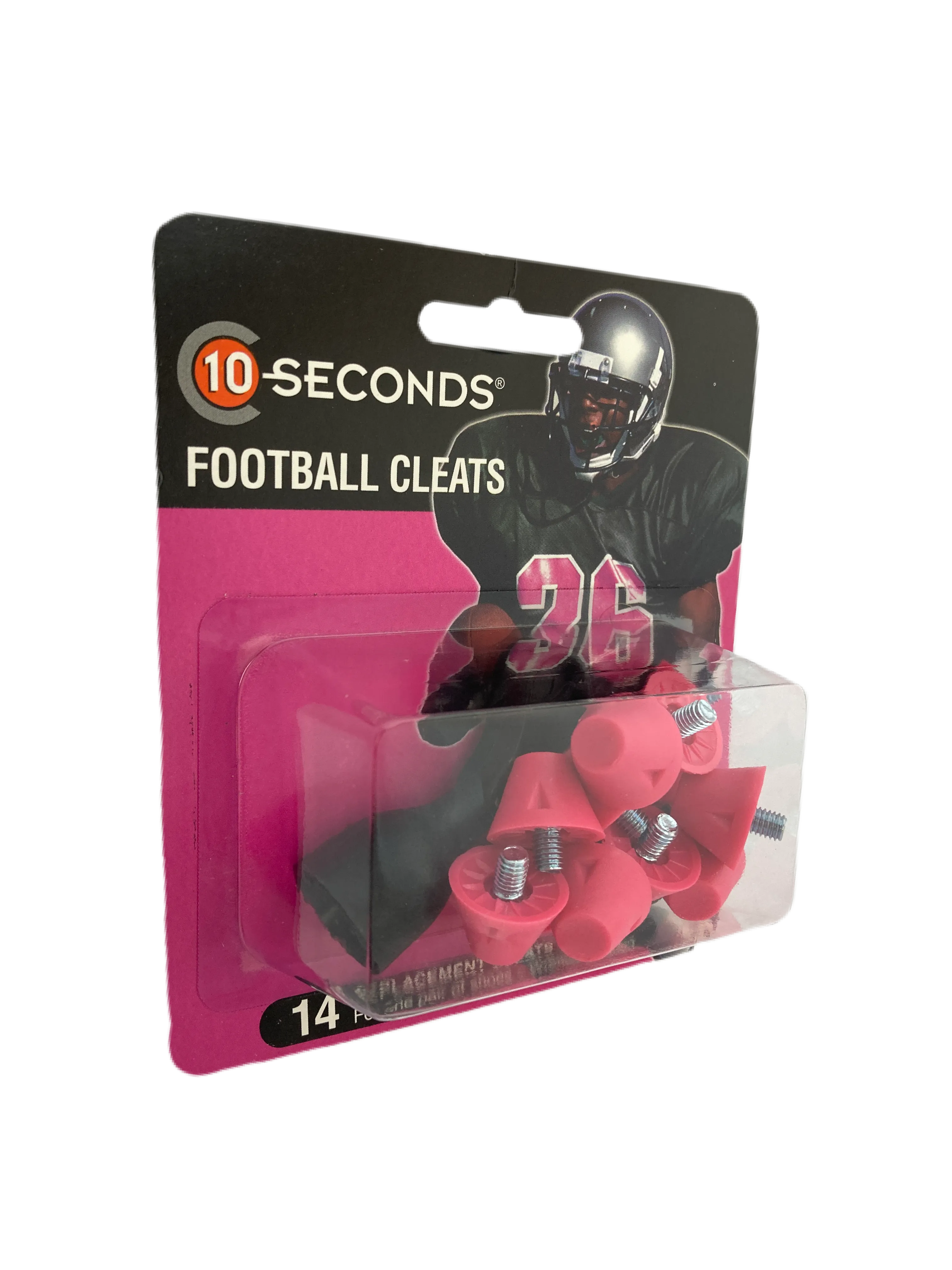 10 Seconds® Football Cleats 1/2" | Dark Pink