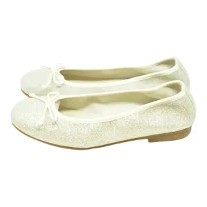 1536 - Gold Glitter Flats for Girl by London Kids