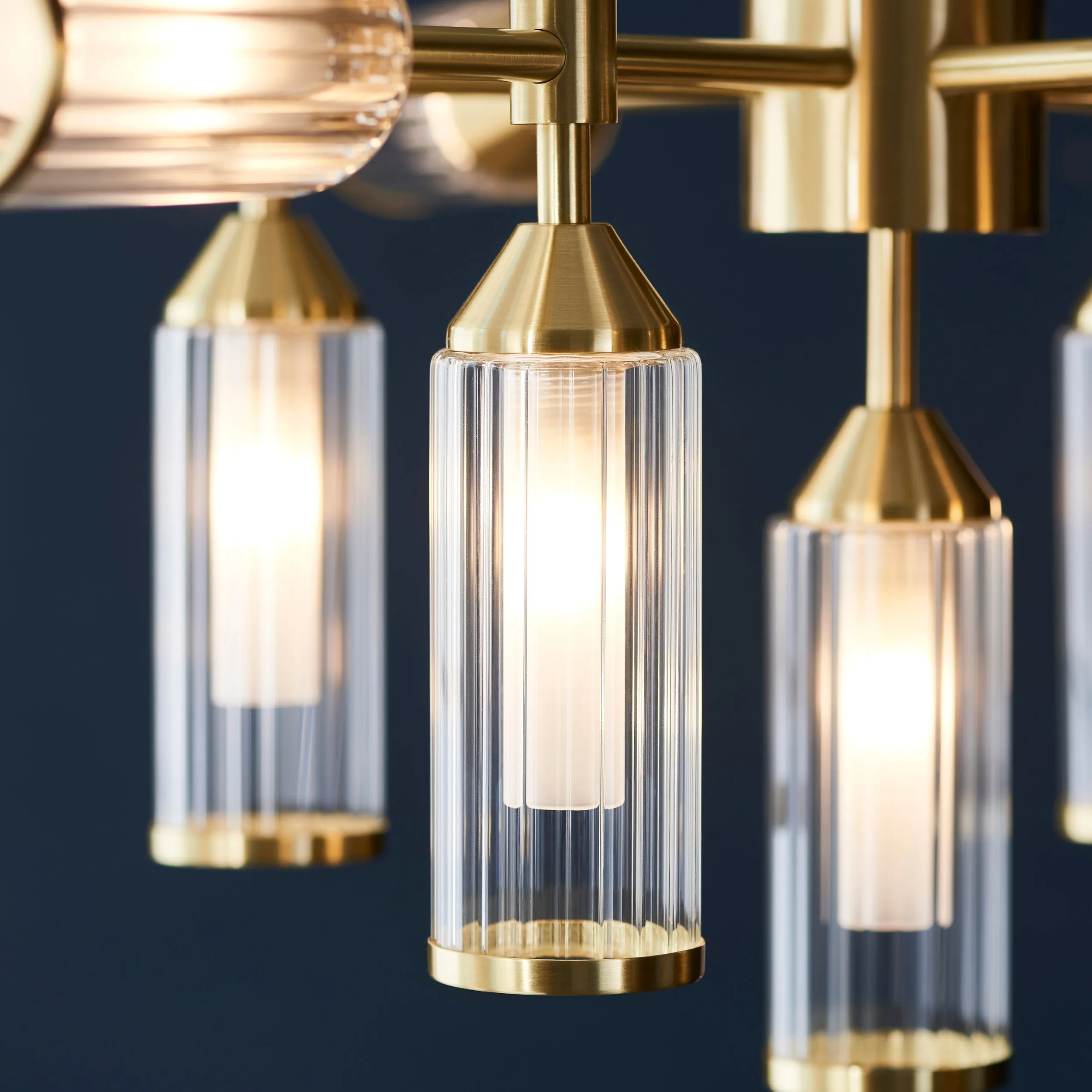Amos Duchy 13 Light Chandelier Satin Brass