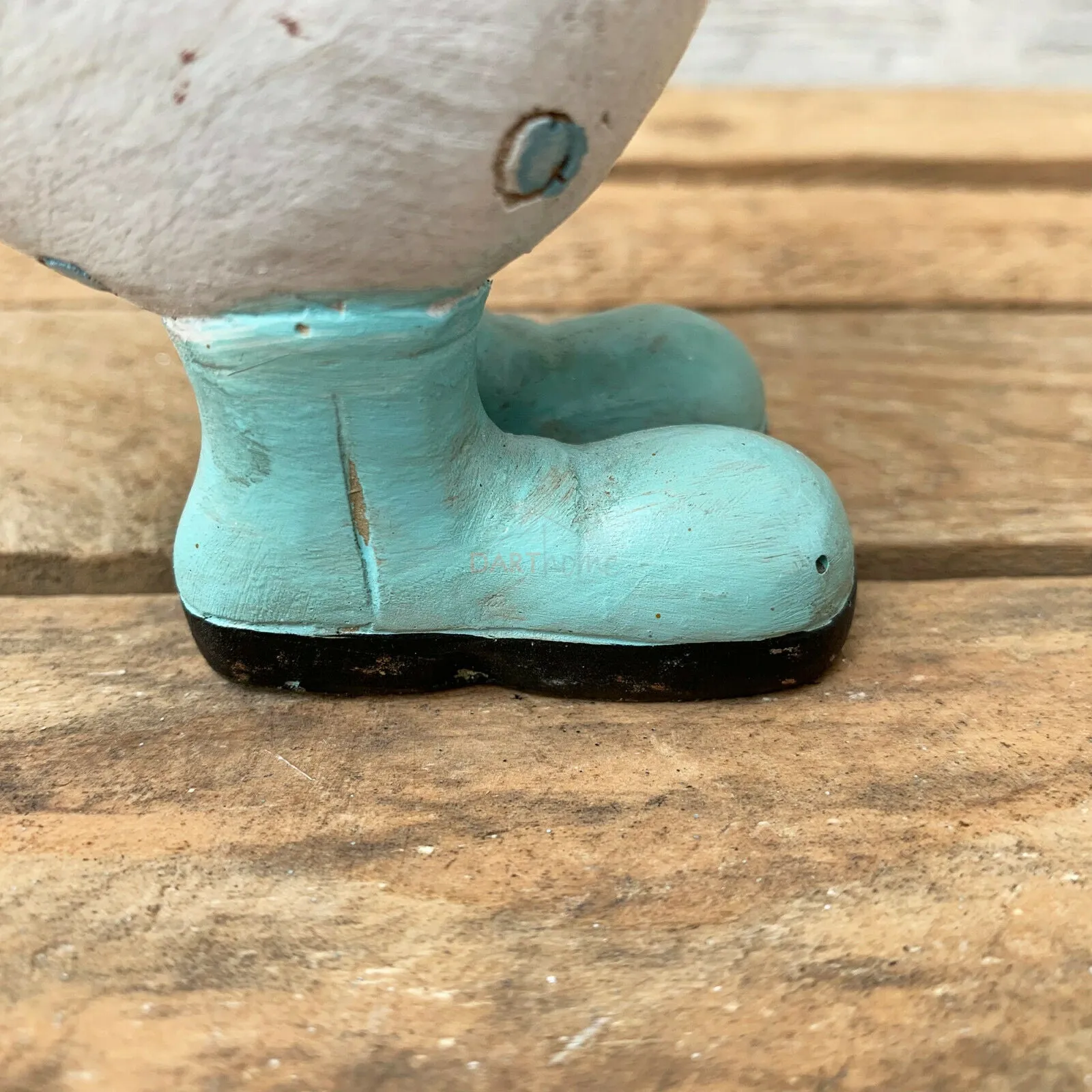 Aqua Blue Polka Dot Duck With Umbrella