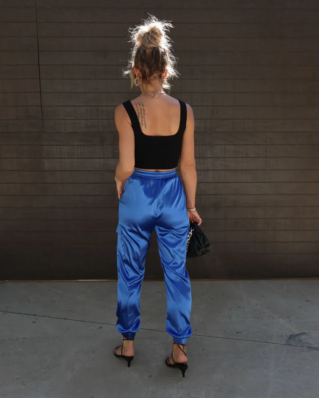 Athena Satin Cargo Pants