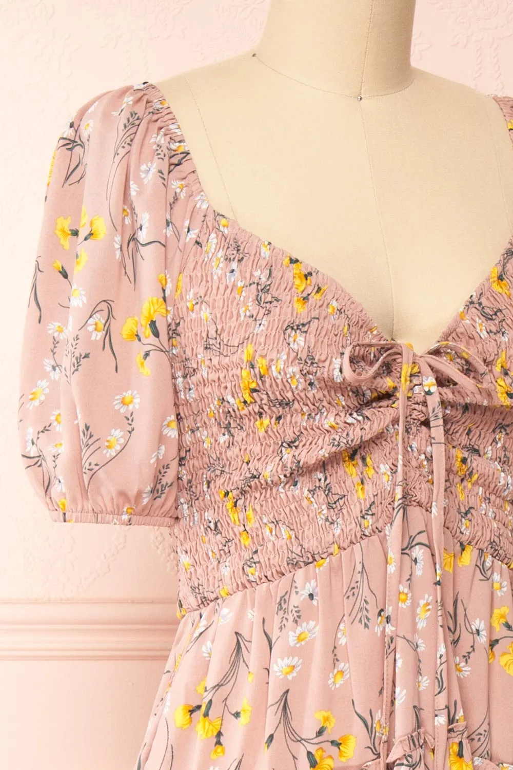Batyanne | Floral Midi Dress w/ Puffy Sleeves