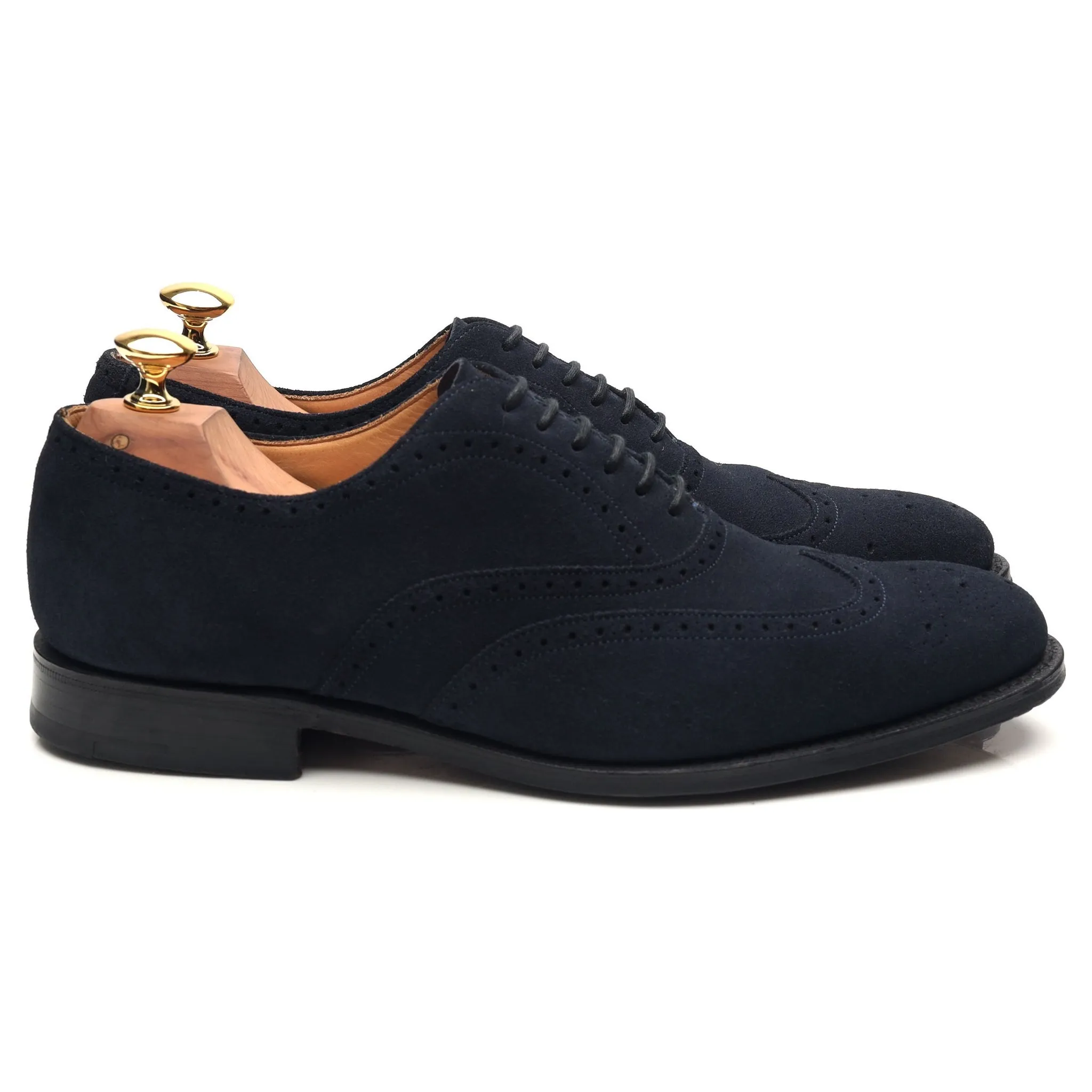 'Berlin' Navy Blue Suede Brogues UK 6 G