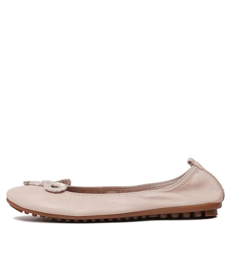 Beyond Rose Leather Ballet Flats