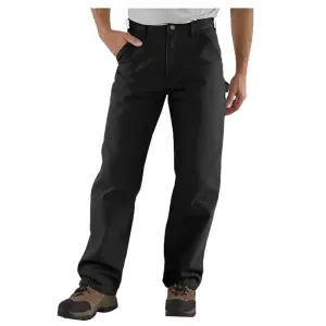 Carhartt® B11-BLK 31X32 Men's Utility Work Pants, 31 Waist, 32 Length, Loose Fit, Black, Cotton