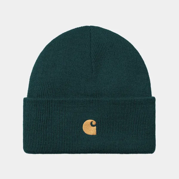 Carhartt WIP Chase Beanie - Duck Blue / Gold