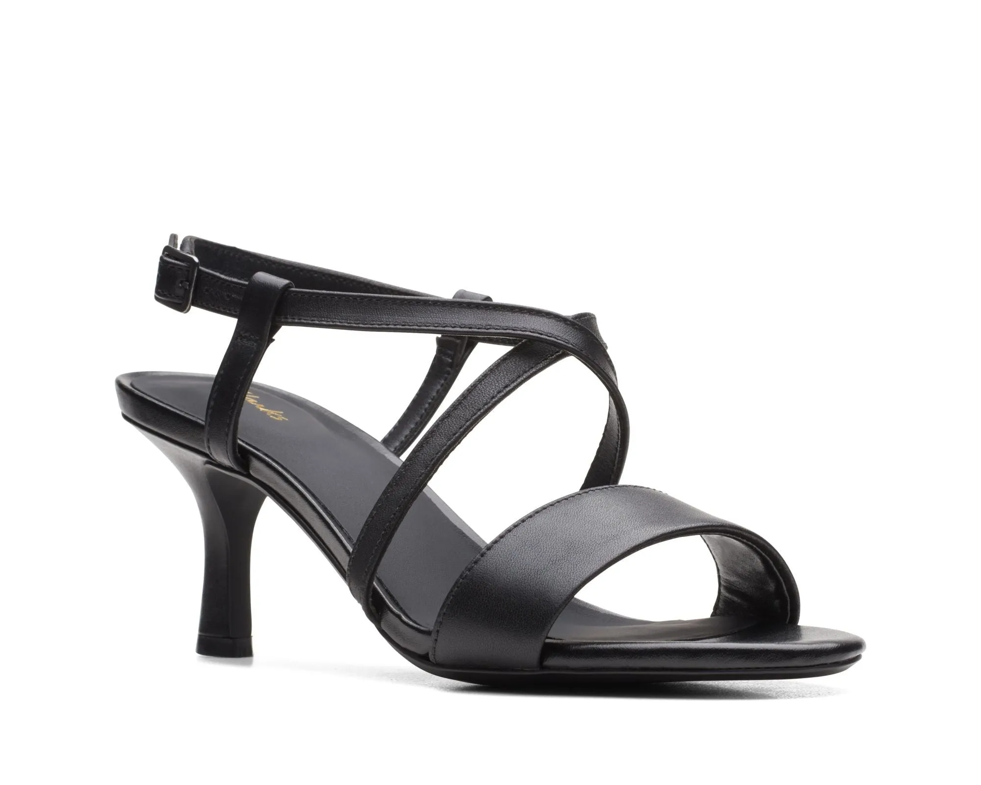 Clarks Amali Buckle Black Leather