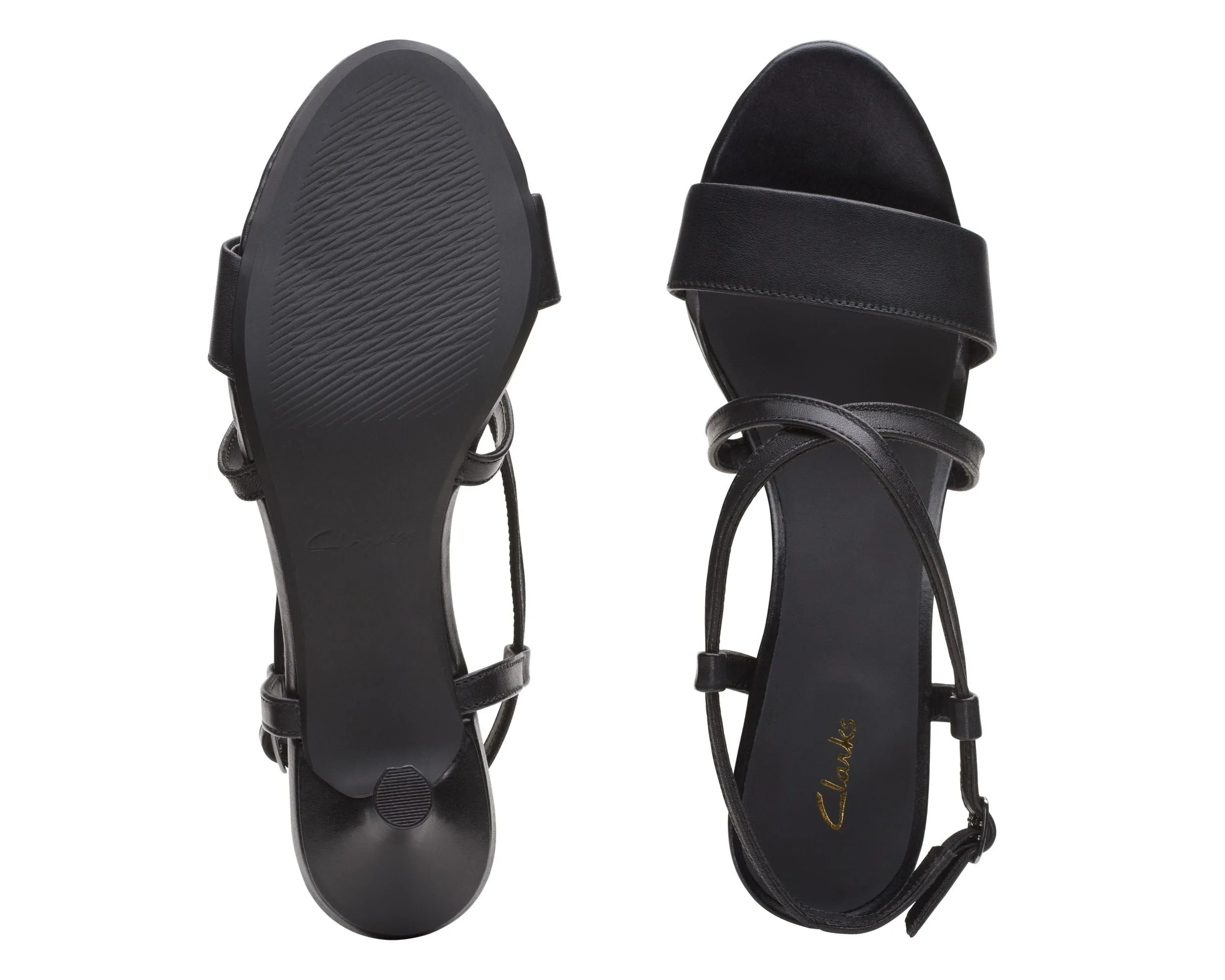 Clarks Amali Buckle Black Leather