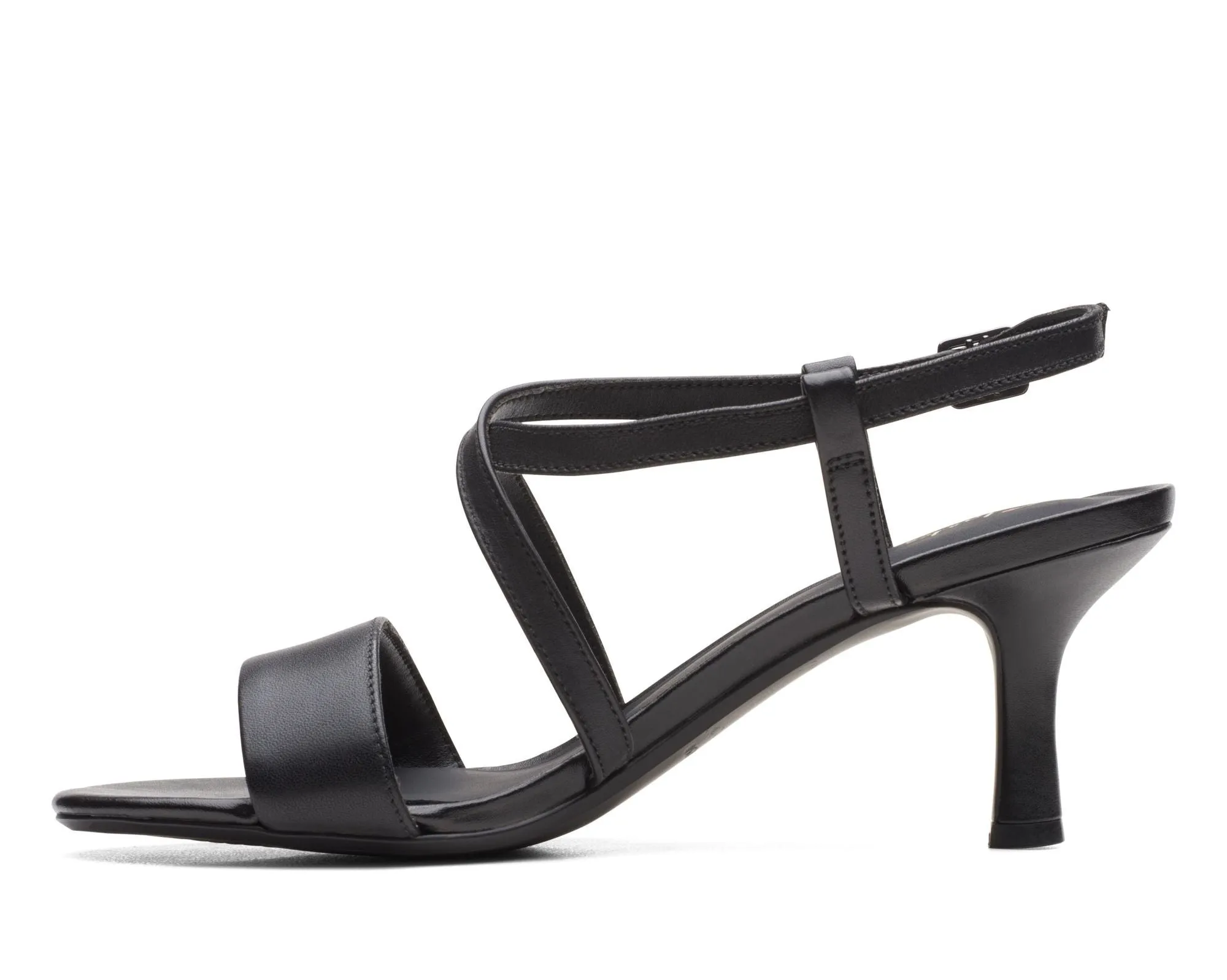 Clarks Amali Buckle Black Leather