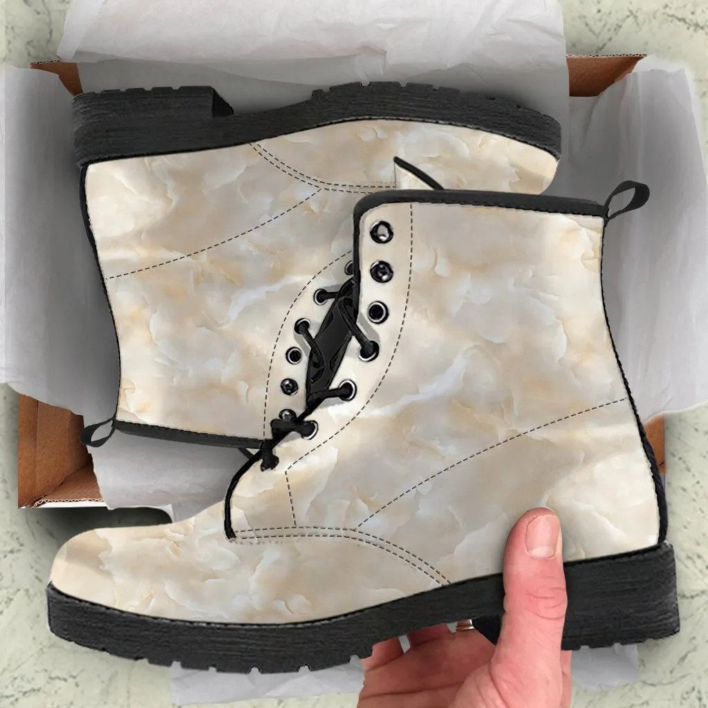 Combat Boots - Magnificent Marble | Boho Shoes, Handmade Lace Up Boots, Vegan Leather Lace Up Boots Women, 90s Boots, 2000s Boots, Hipster Boots