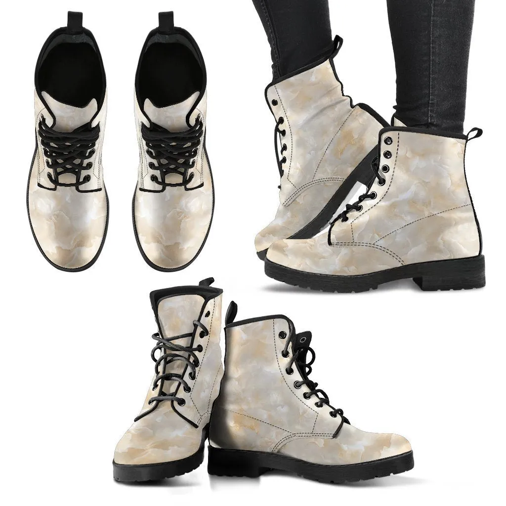 Combat Boots - Magnificent Marble | Boho Shoes, Handmade Lace Up Boots, Vegan Leather Lace Up Boots Women, 90s Boots, 2000s Boots, Hipster Boots
