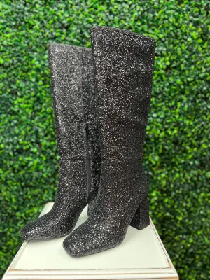 Corkys Yolo Black Glitter Tall Boots
