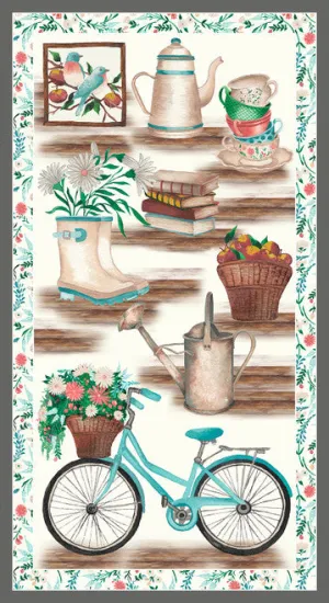 COTTAGE CORE 24” Panel - Rural Fantasy by Elizabeth Medley for Blank Quilting,100% Cotton, Toad Hollow Fabrics