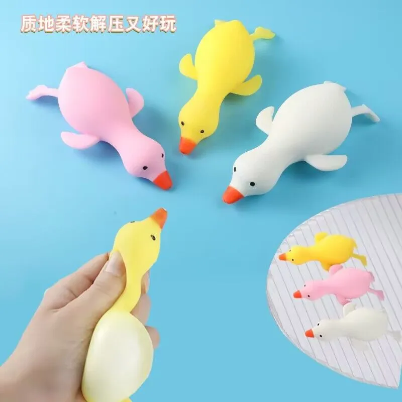 Creative Flower Clothes Bouncy Duck Stress Relief Toy Pinch Cute Selling Cute Come on Small Yellow Duck
