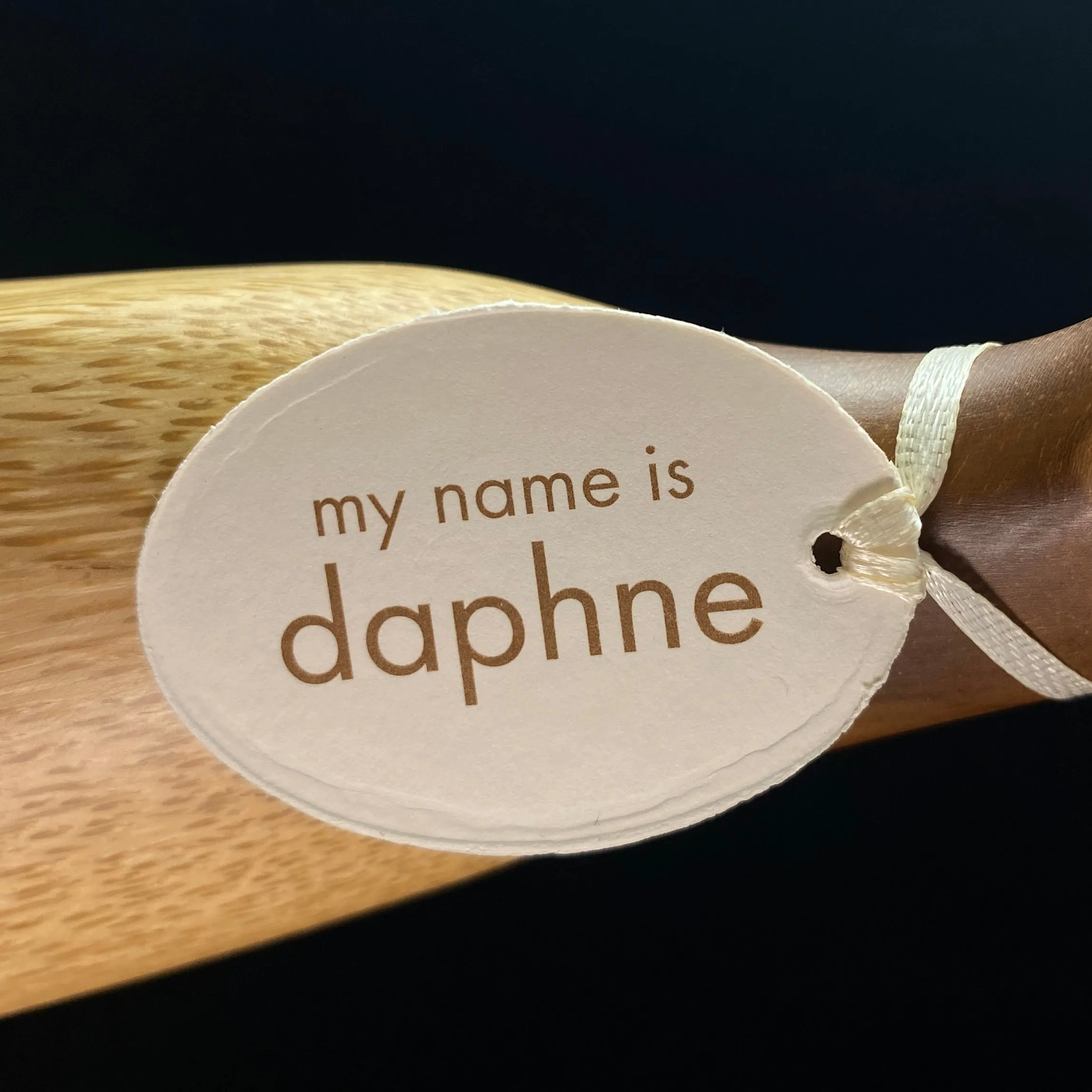 Daphne - Hand-carved and Hand-painted Bamboo Duck with Polka Dot Boots