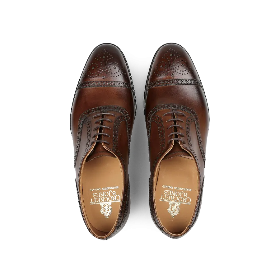 Dark Brown Calf Leather Westfield Semi-Brogues