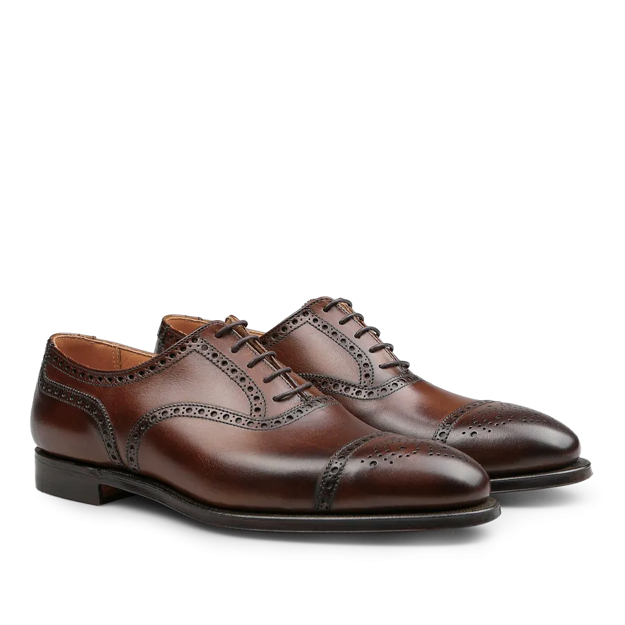 Dark Brown Calf Leather Westfield Semi-Brogues