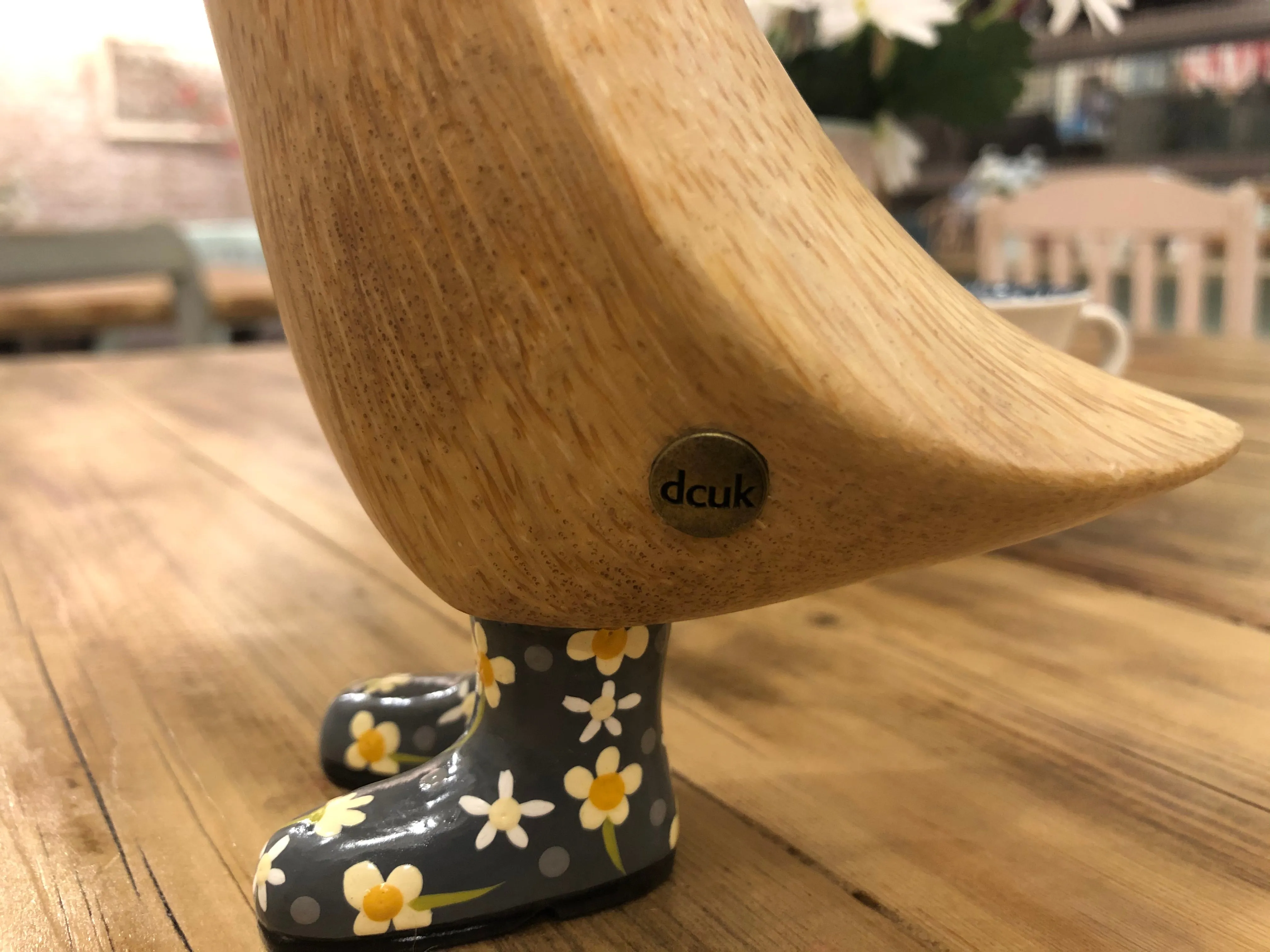 DCUK Ducky with Flower Welly - Grey 9800