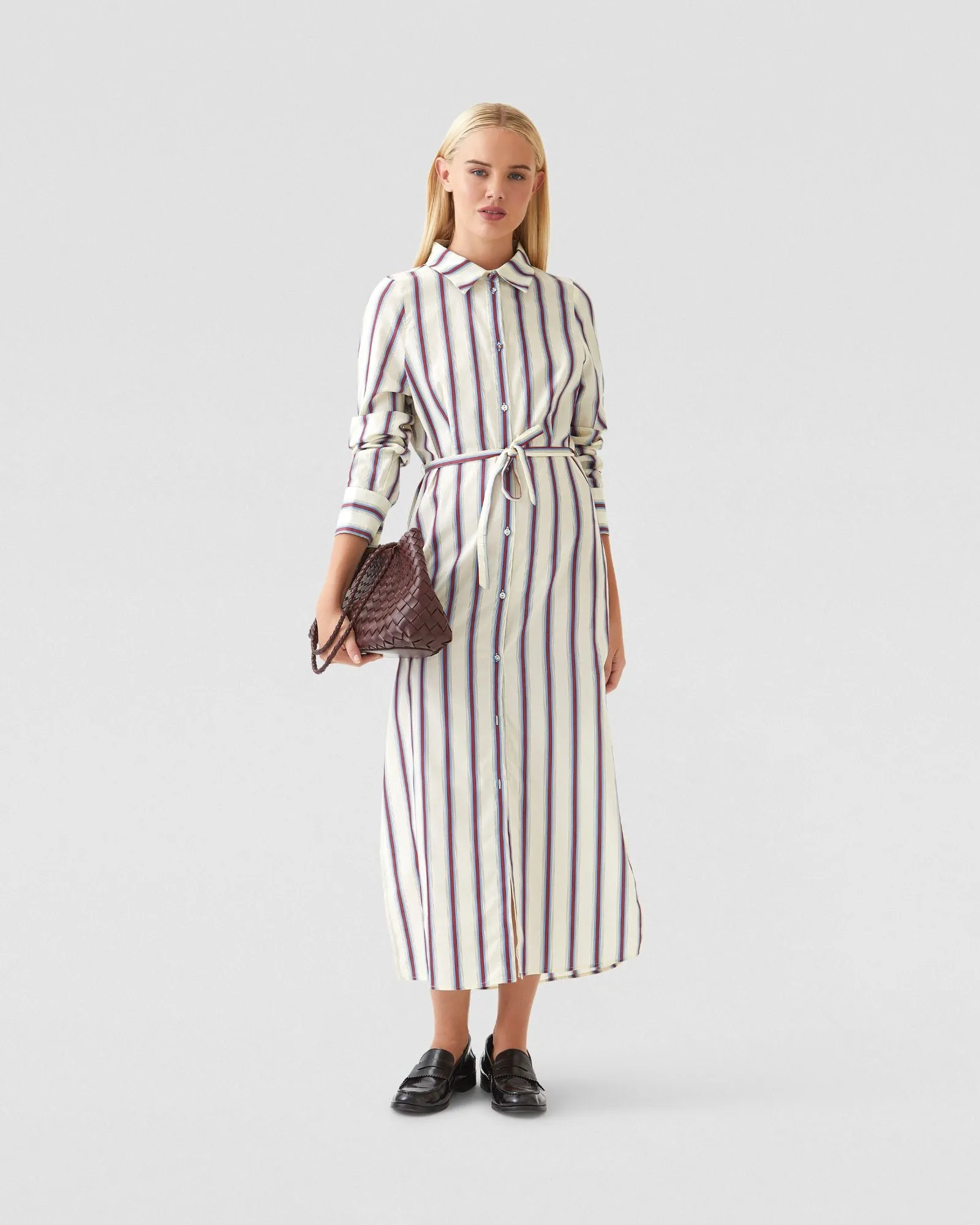Dianne Cotton Striped Shirt Dress
