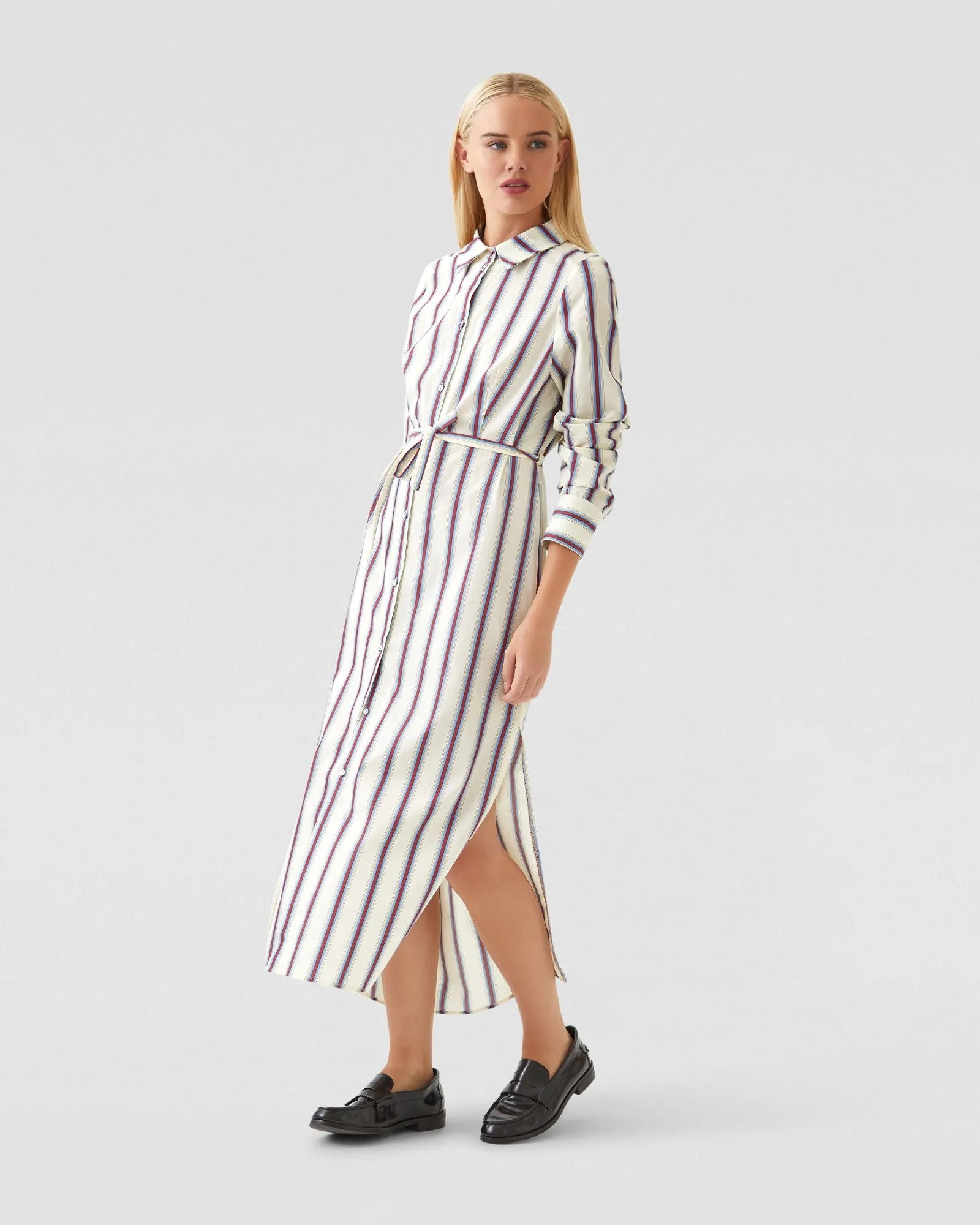 Dianne Cotton Striped Shirt Dress