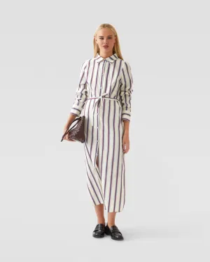 Dianne Cotton Striped Shirt Dress