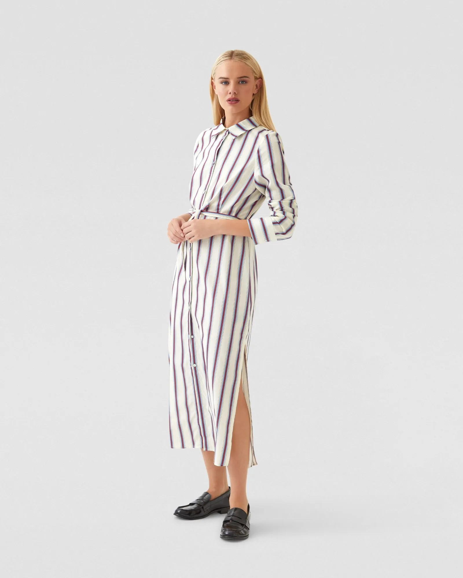 Dianne Cotton Striped Shirt Dress