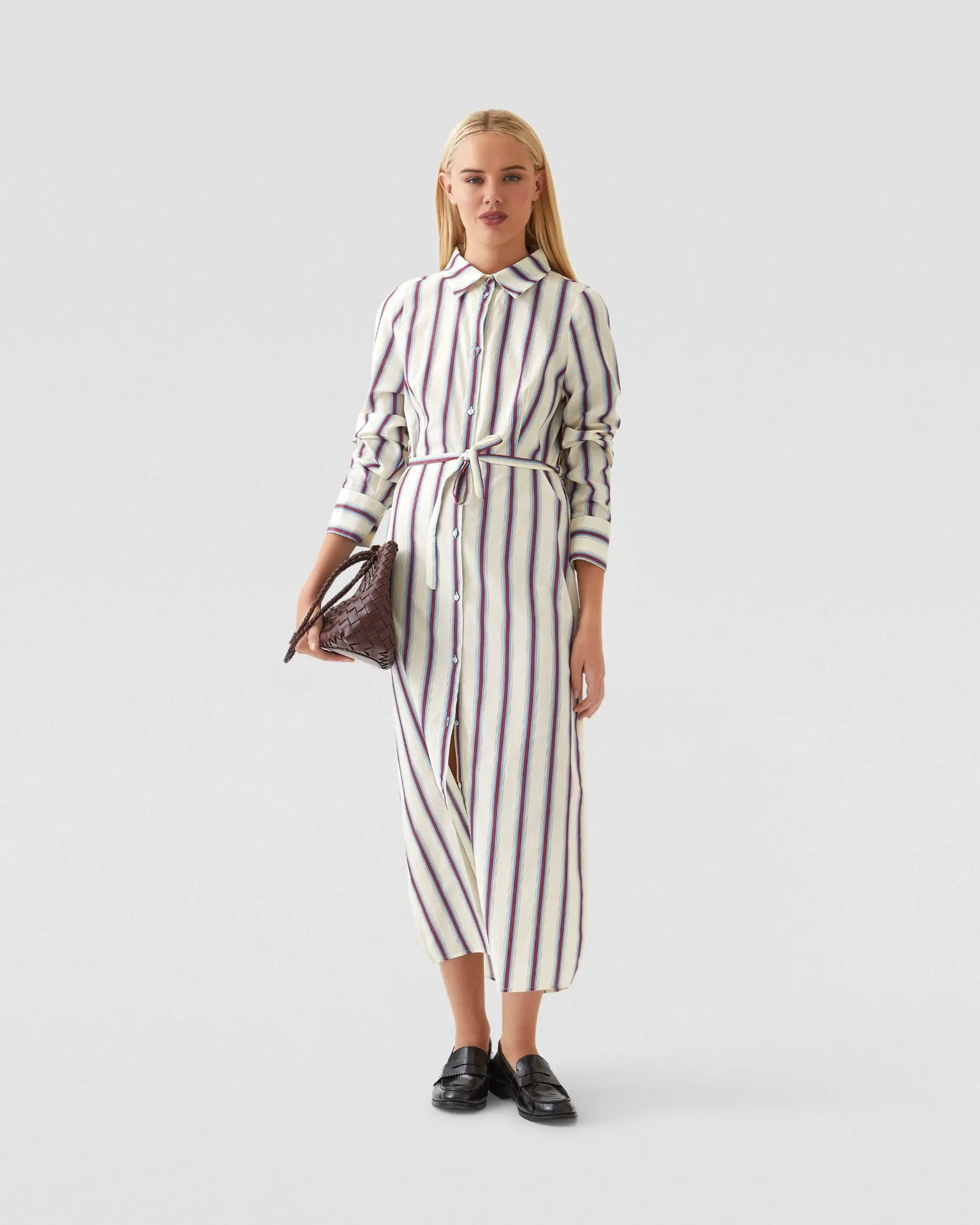 Dianne Cotton Striped Shirt Dress