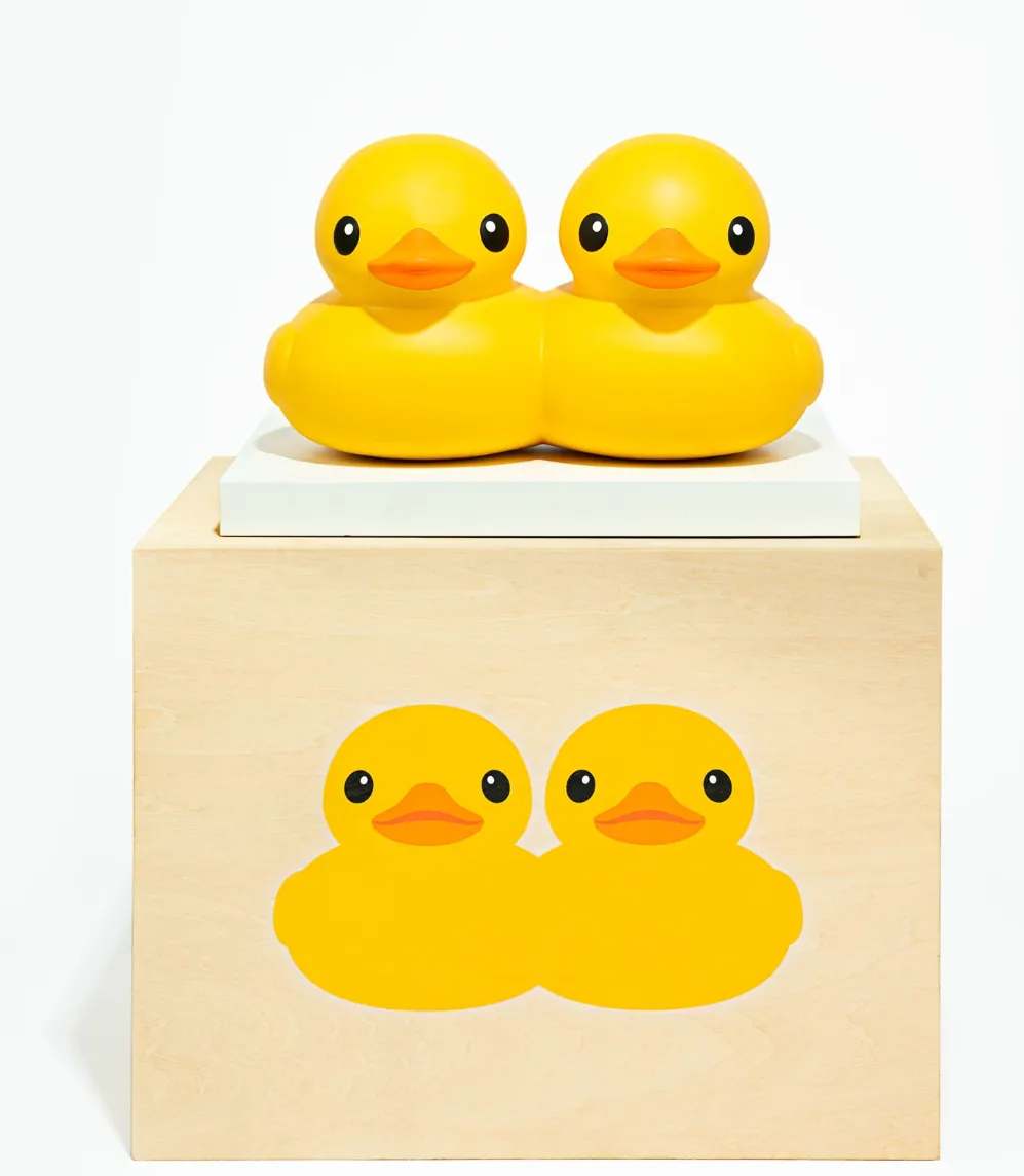 Double Ducks Bronze Sculpture by Florentijn Hofman