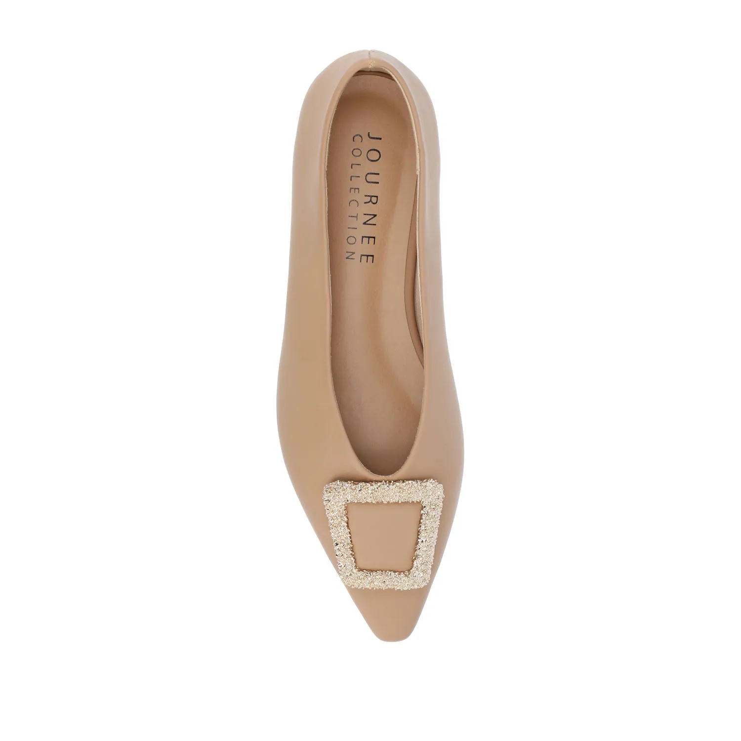 ELOWEN BALLET FLATS IN FAUX LEATHER