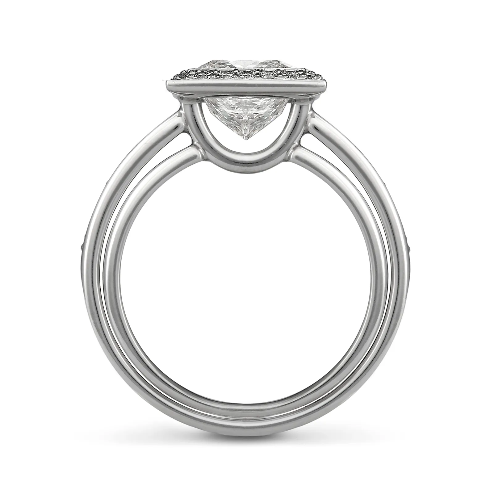Entre Nous Princess Cut Engagement Ring