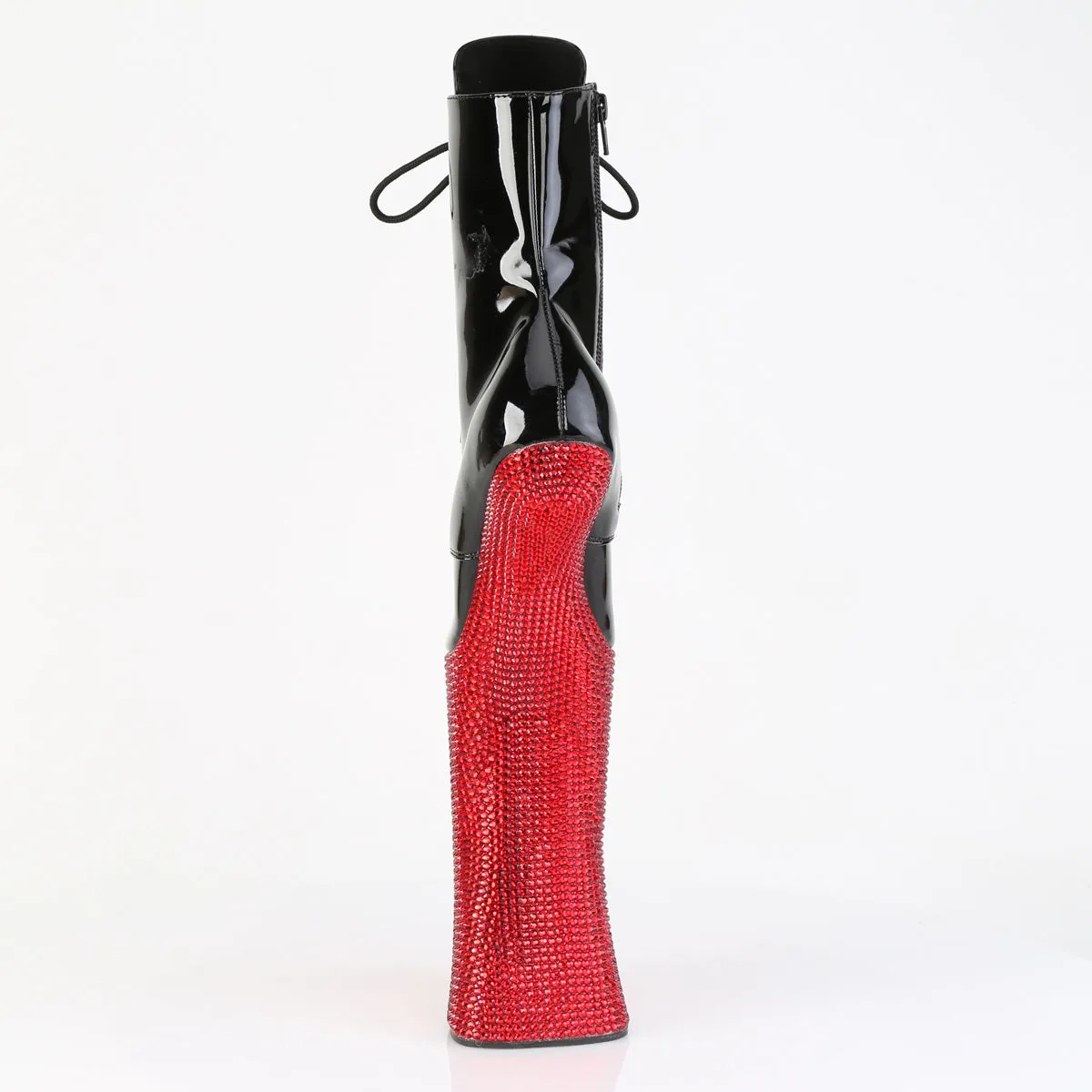 FORBIDDEN-1020BEJ Heelless Platform Ankle Boots