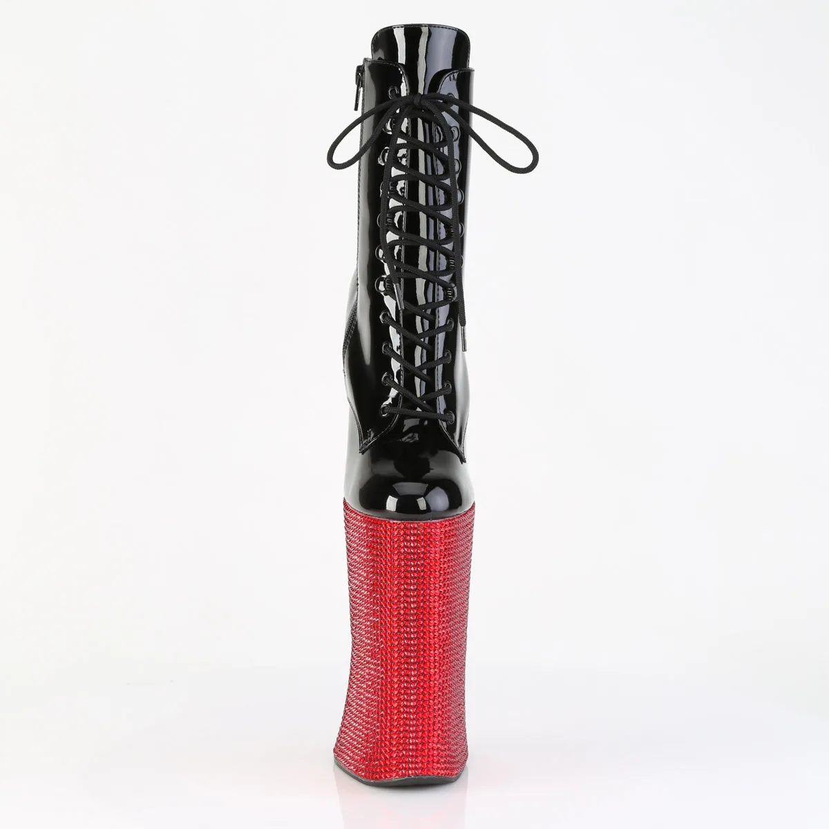 FORBIDDEN-1020BEJ Heelless Platform Ankle Boots