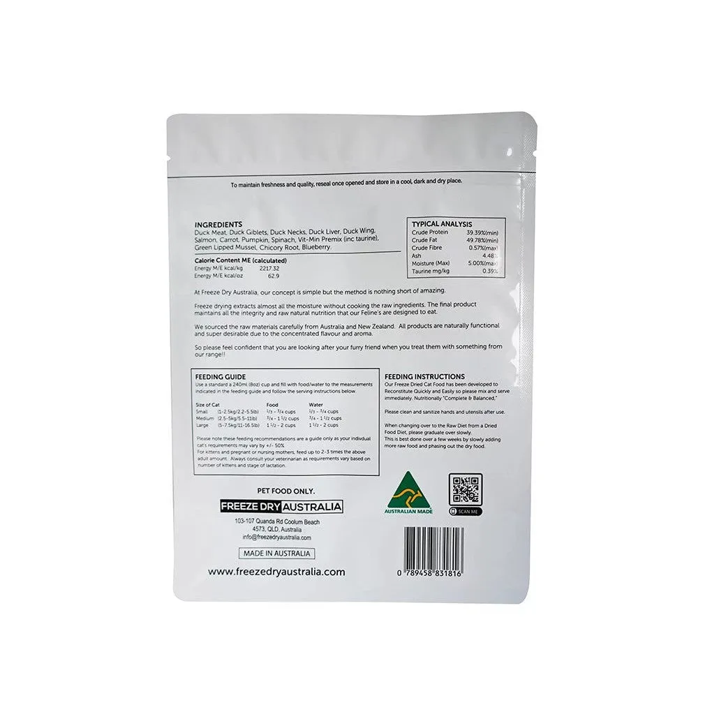 Freeze Dry Australia Freeze Dried Natural Raw Cat Food Duck 500g