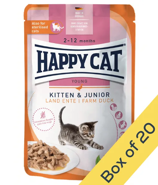 Happy Cat - Kitten & Junior Farm Duck 85g