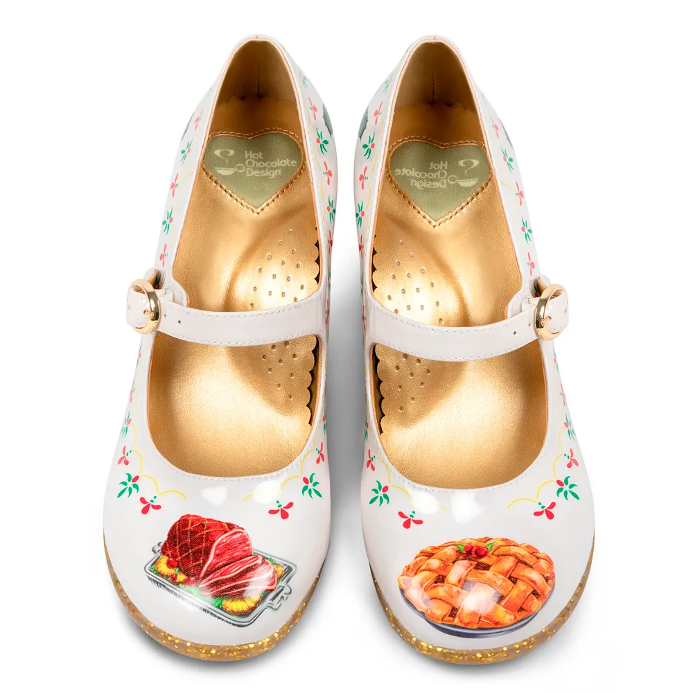 Hot Chocolate Design Christmas Feast Mid Heels