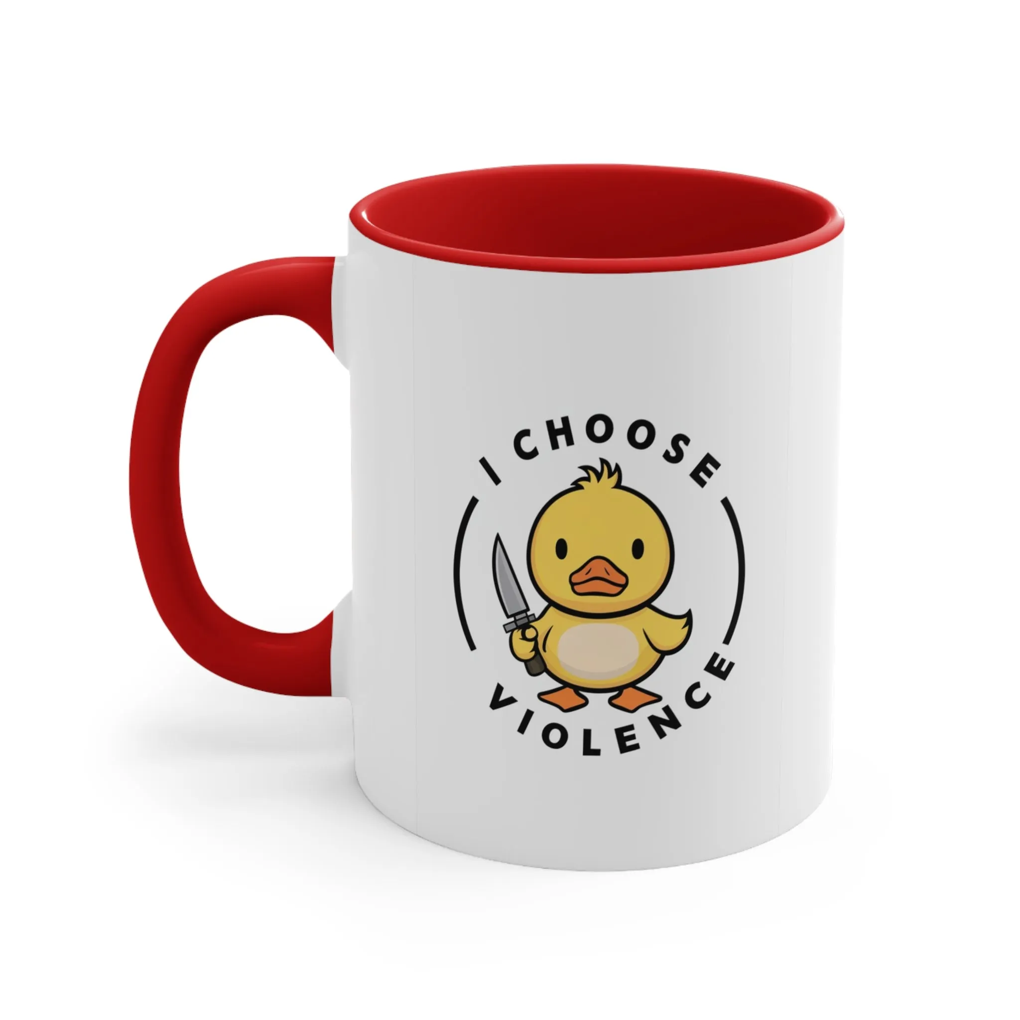 I Choose Violence Duck Funny Coffee Mug, 11oz