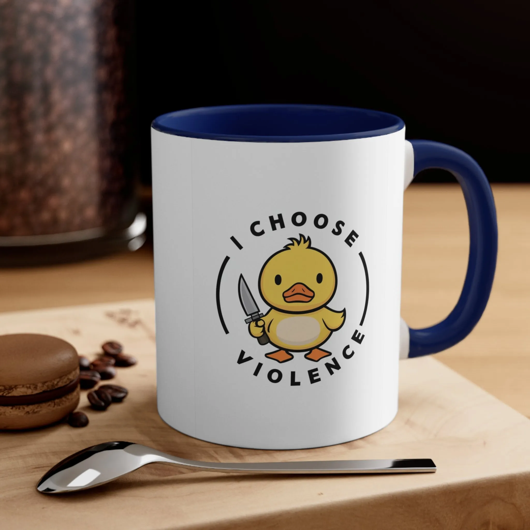I Choose Violence Duck Funny Coffee Mug, 11oz