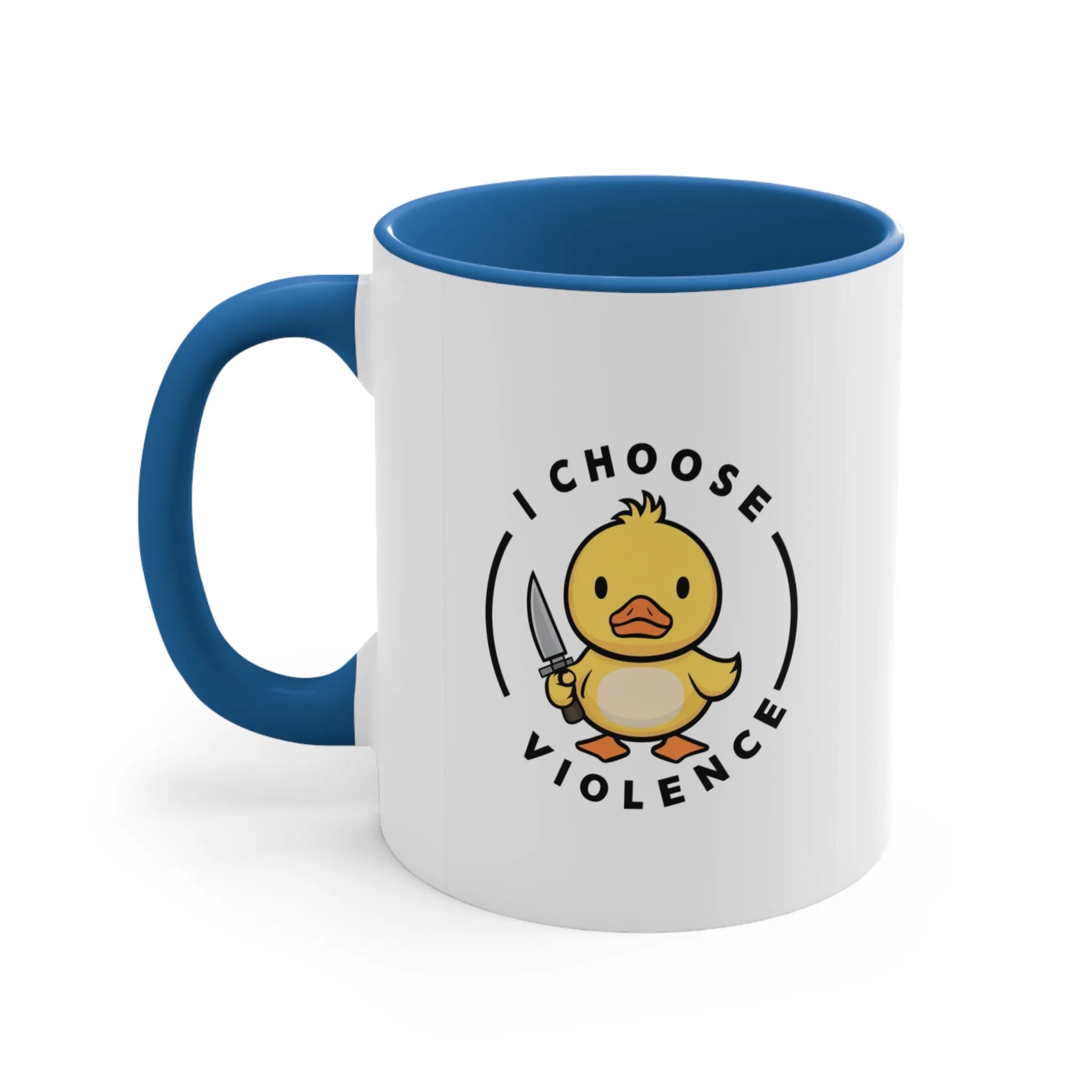 I Choose Violence Duck Funny Coffee Mug, 11oz