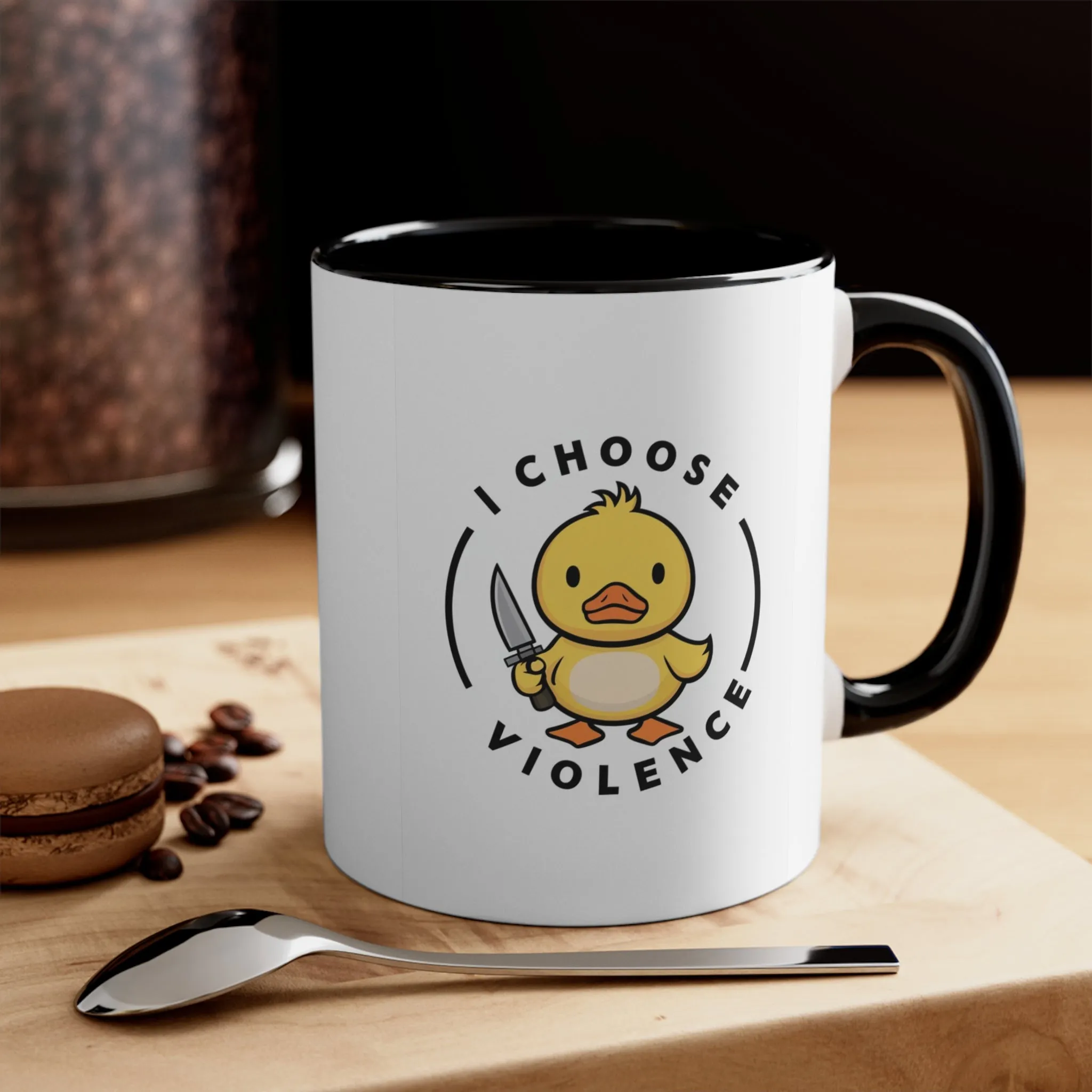 I Choose Violence Duck Funny Coffee Mug, 11oz