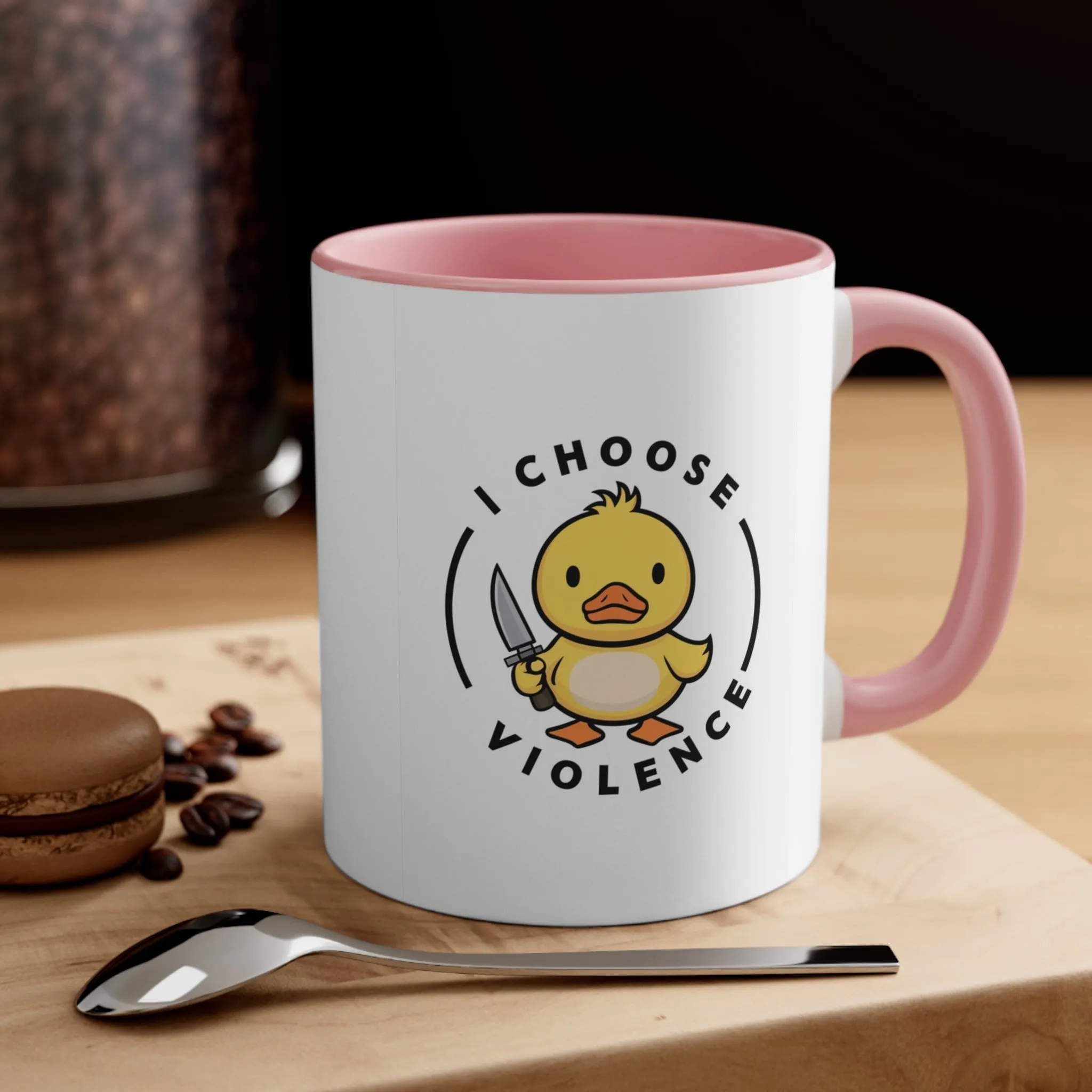 I Choose Violence Duck Funny Coffee Mug, 11oz