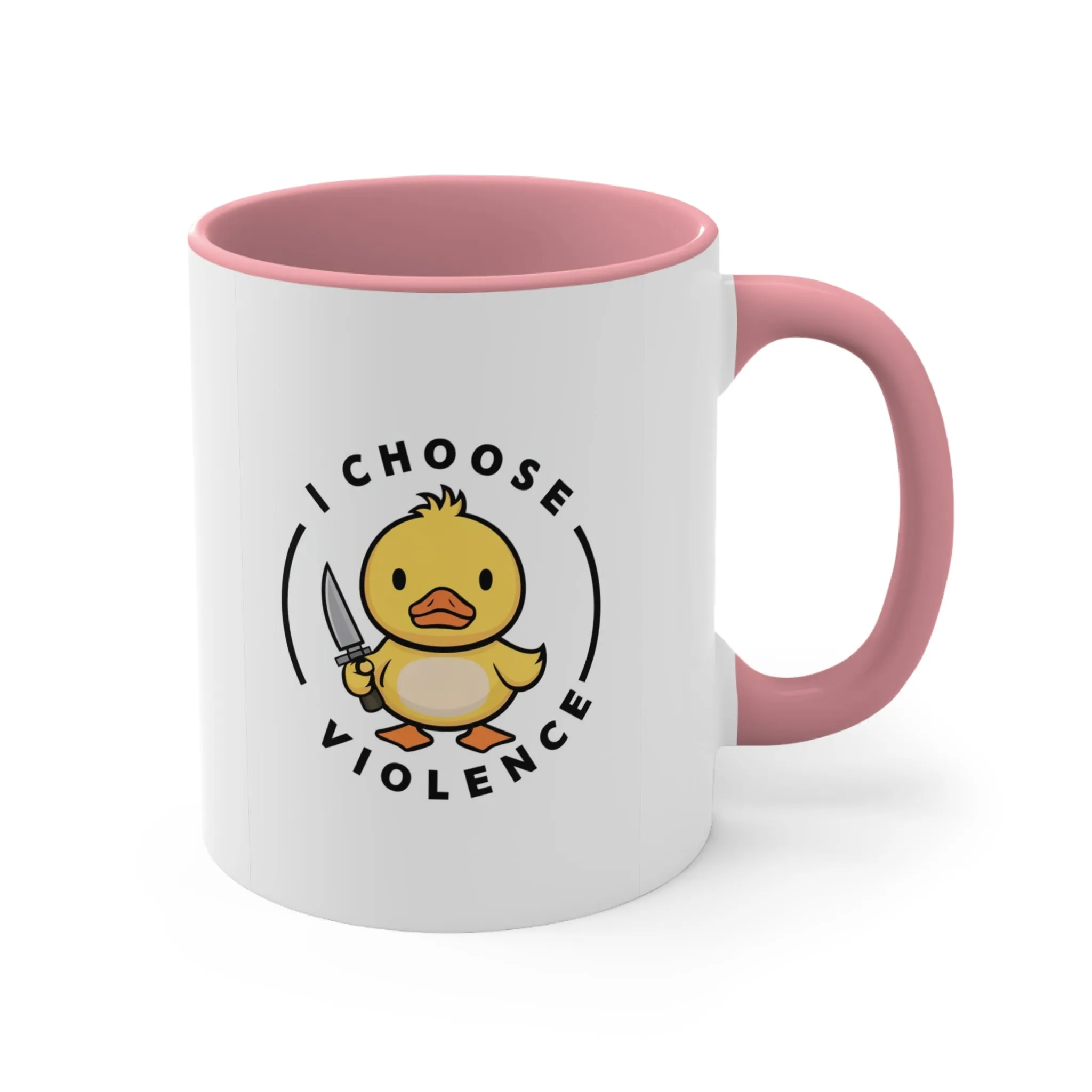 I Choose Violence Duck Funny Coffee Mug, 11oz