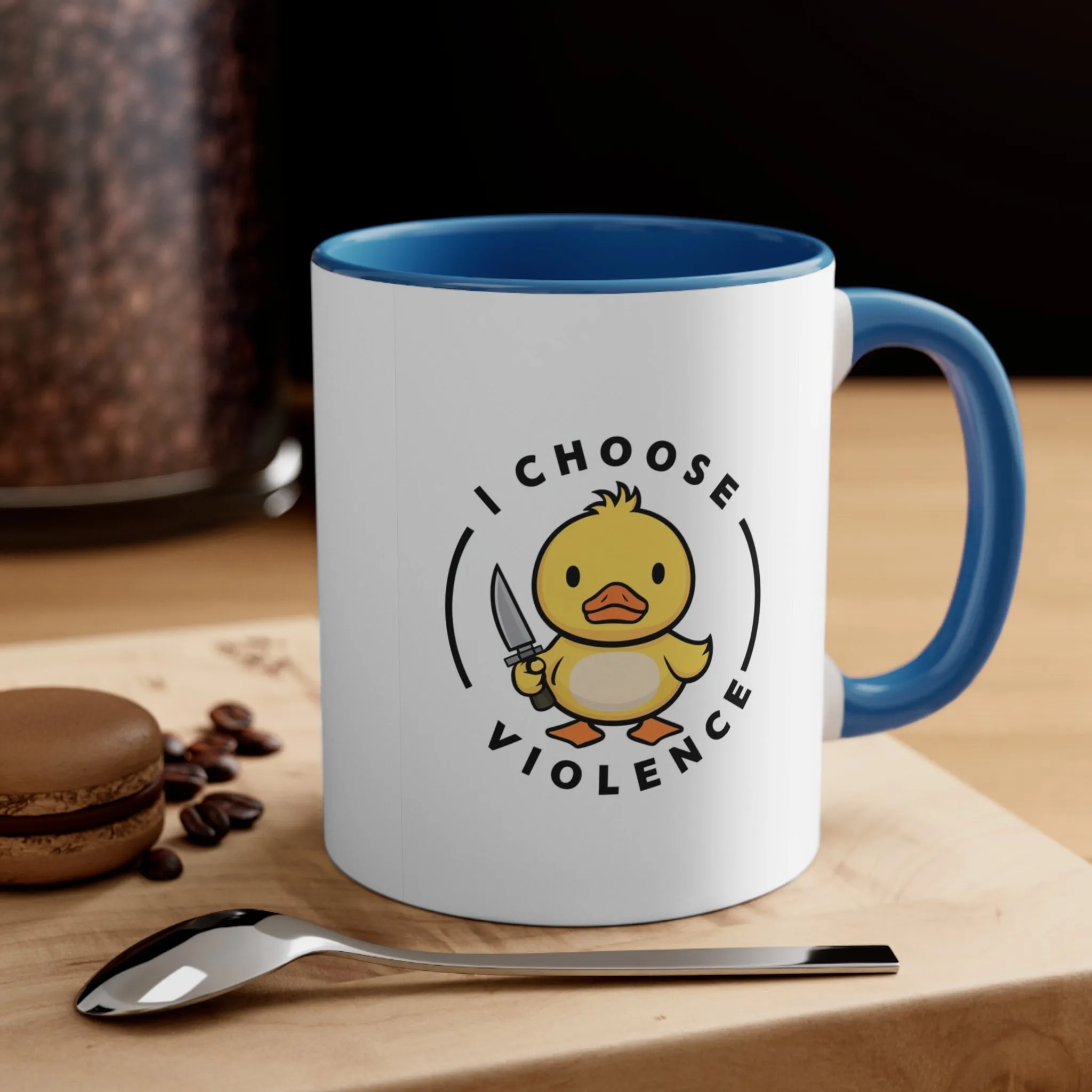 I Choose Violence Duck Funny Coffee Mug, 11oz