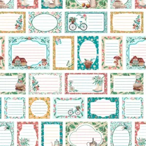 IVORY QUILT LABELS - Rural Fantasy by Elizabeth Medley for Blank Quilting,100% Cotton, Toad Hollow Fabrics
