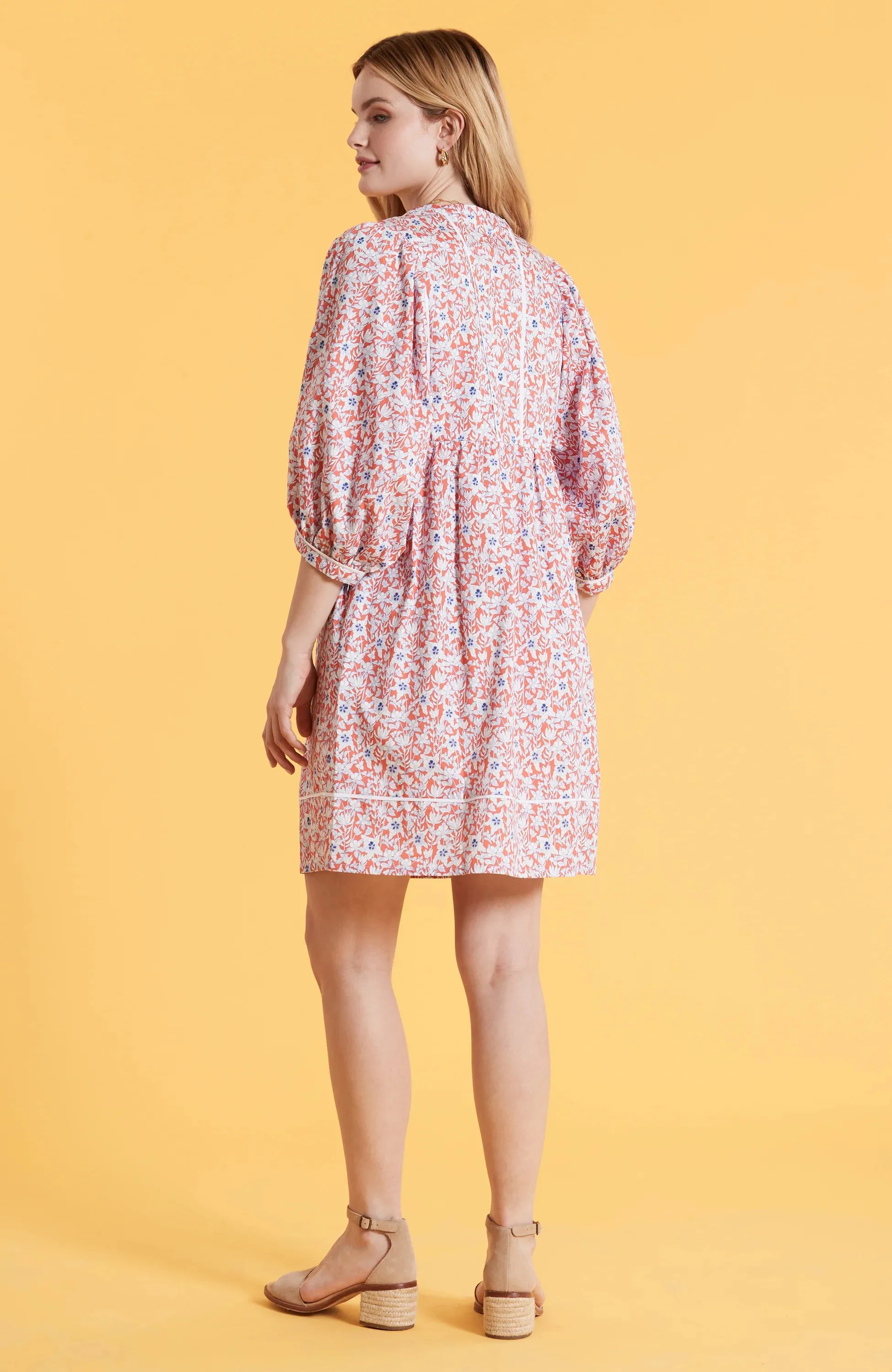 Janet Dress (Coral Floral)