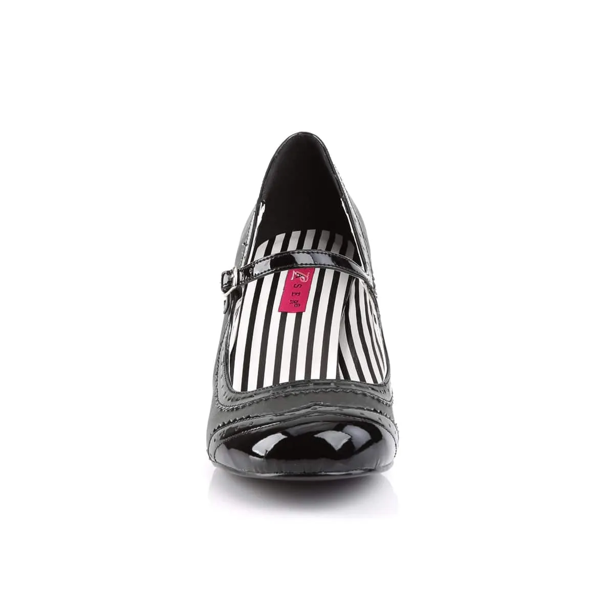 JENNA-06 Black Faux Leather-Patent