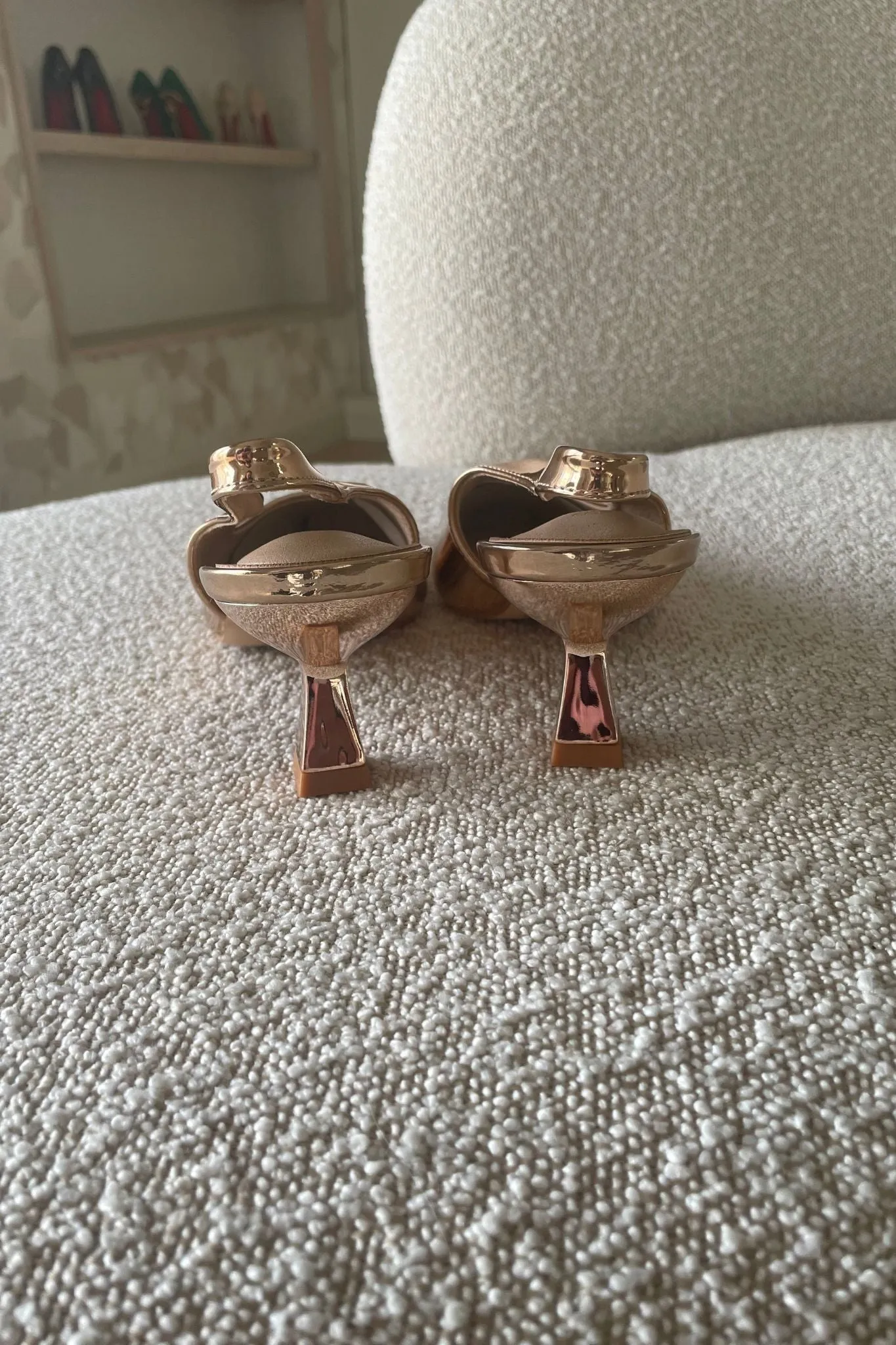 Lauren Metallic Slingback In Rose Gold