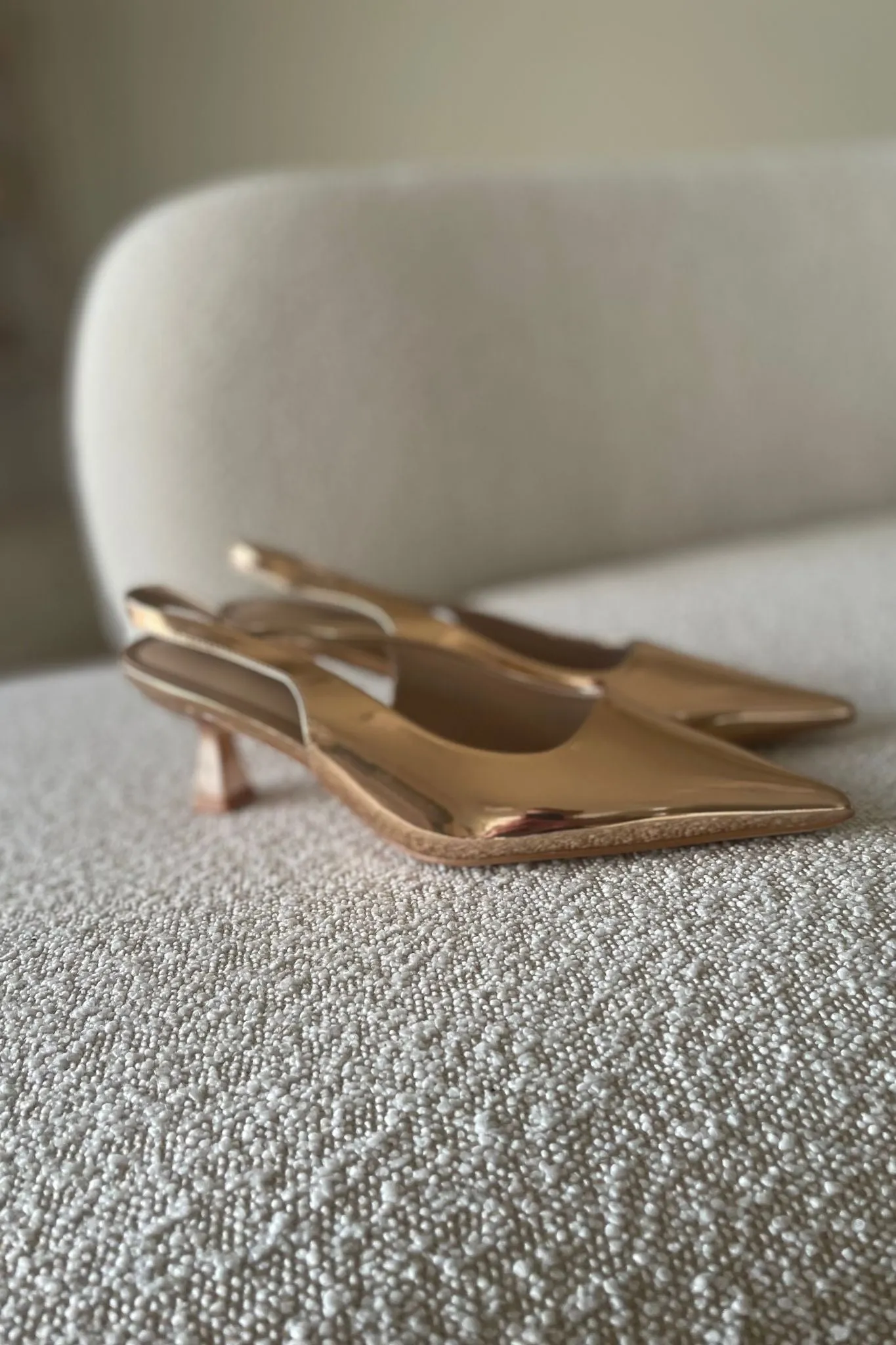 Lauren Metallic Slingback In Rose Gold