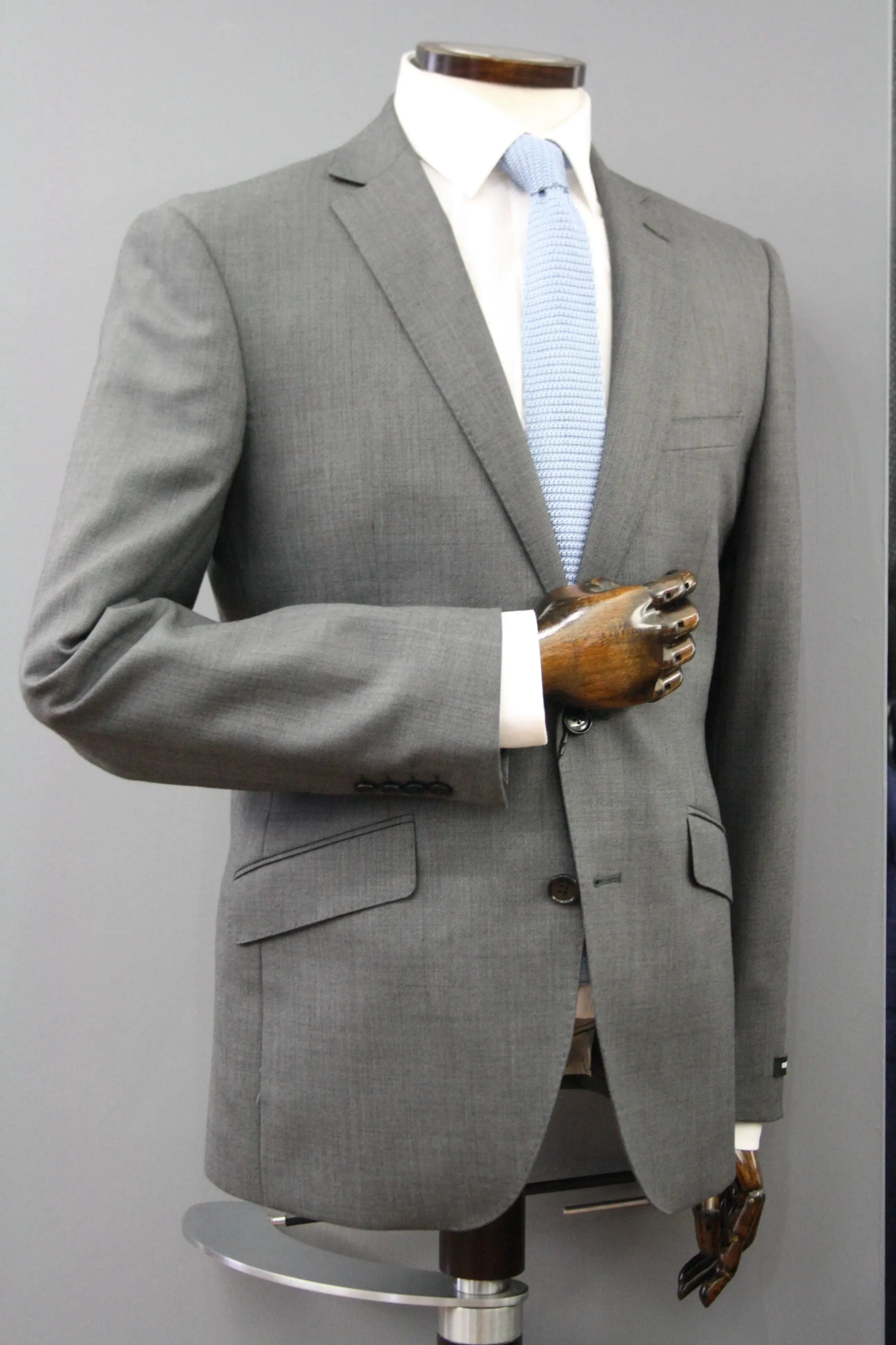 Light Blue Knitted Silk Tie