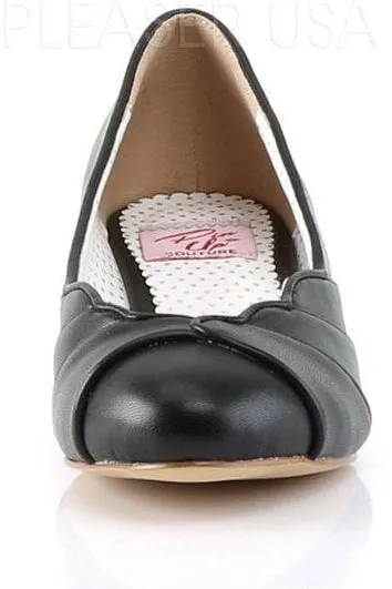 LULU-05 Pump  | Black Faux Leather
