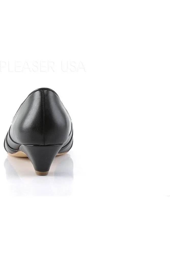 LULU-05 Pump  | Black Faux Leather